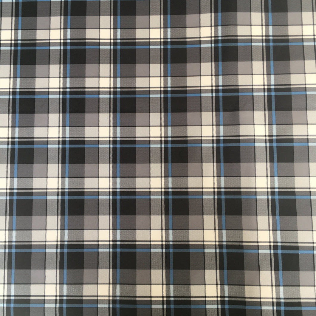 Grey blue tartan
