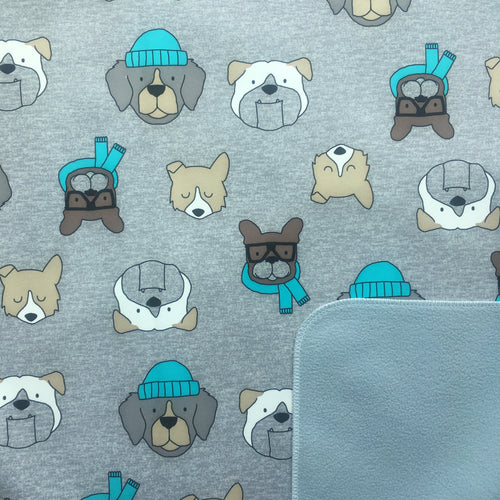 Doggies on grey